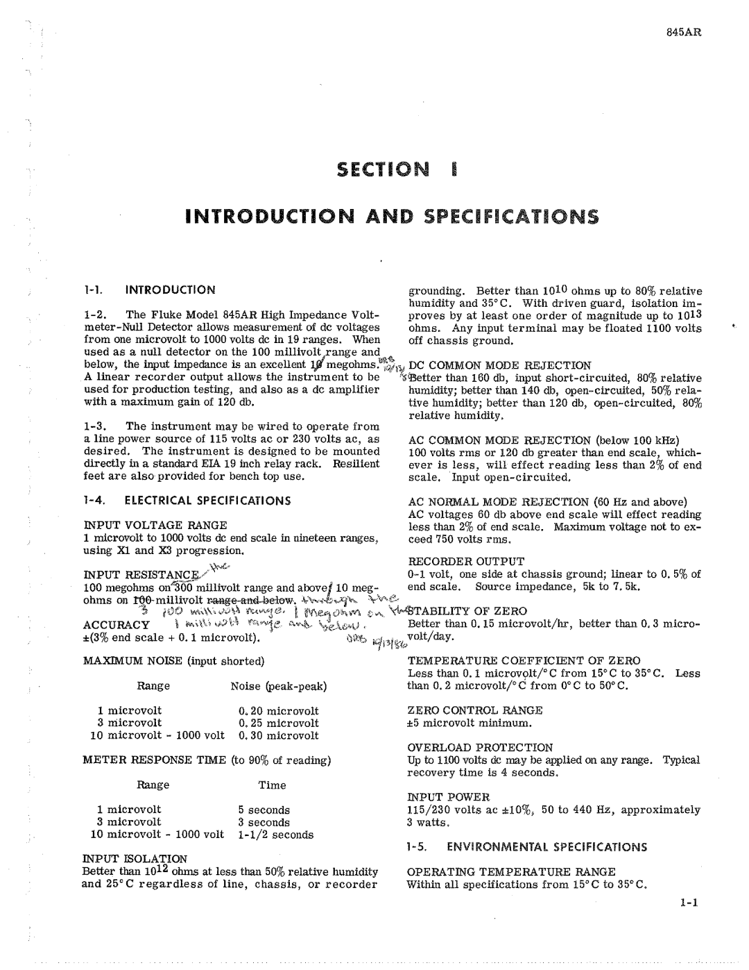 Fluke 845AR manual 