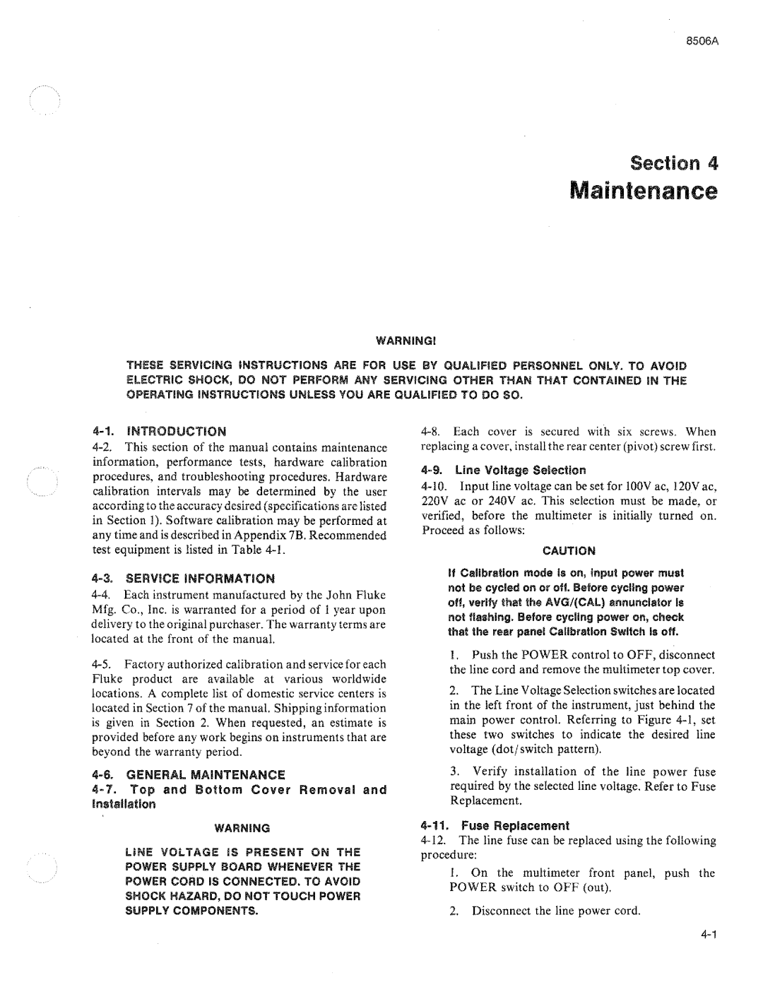 Fluke 8506A manual 