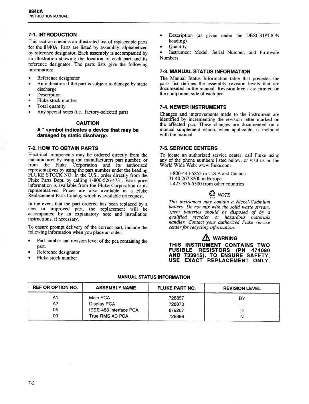 Fluke 8840A manual 