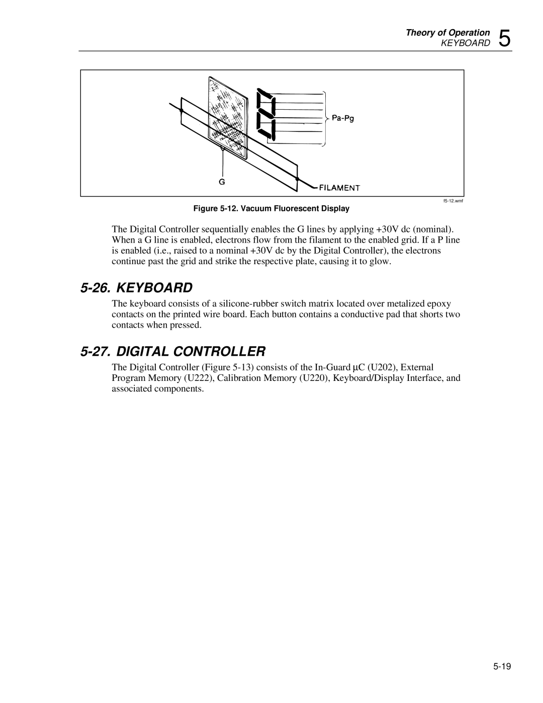 Fluke 8842a instruction manual Keyboard, Digital Controller 