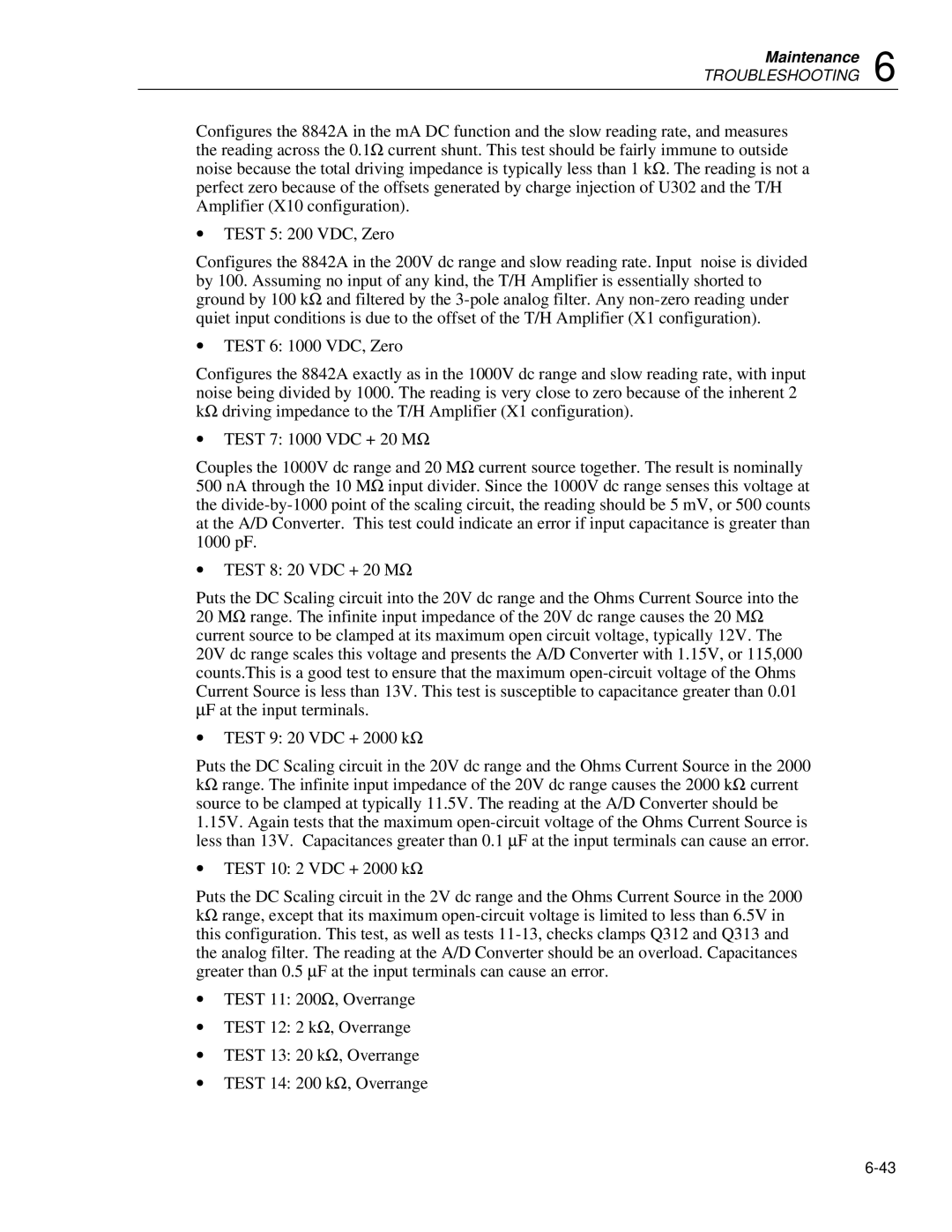 Fluke 8842a instruction manual Maintenance 