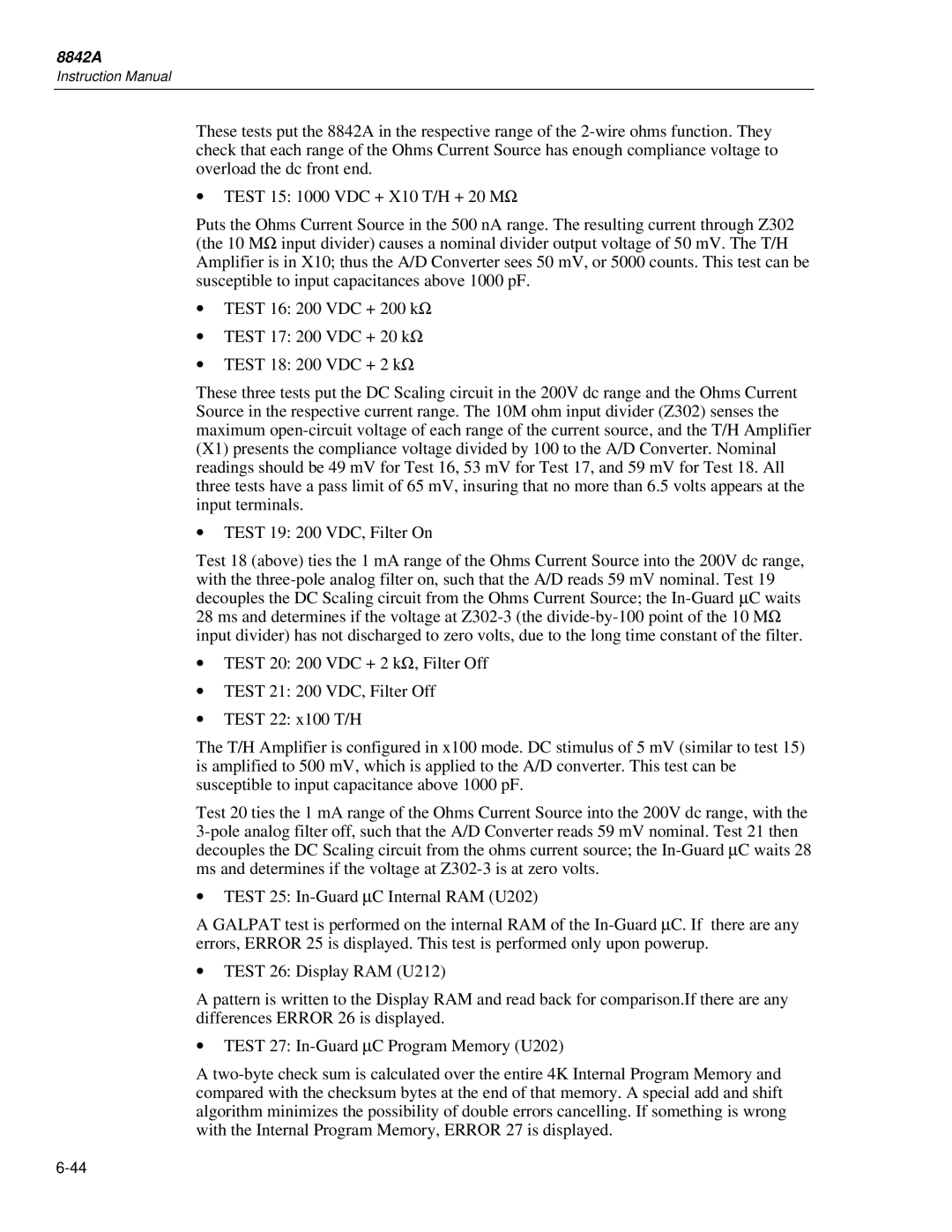 Fluke 8842a instruction manual 8842A 