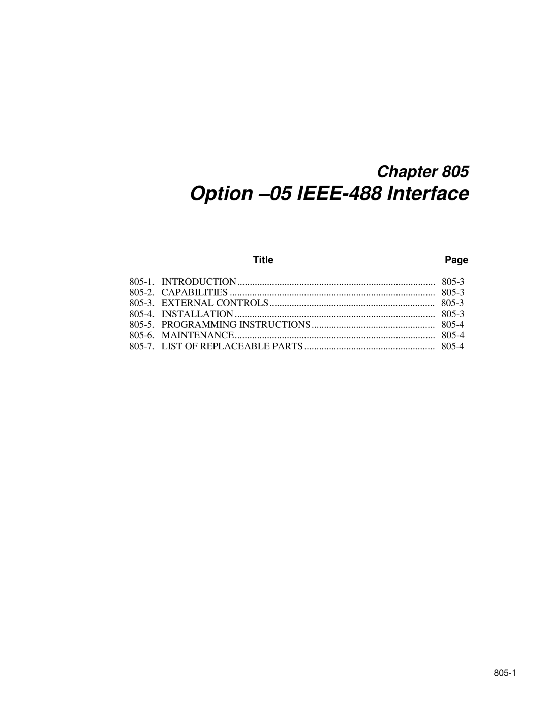 Fluke 8842a instruction manual Option -05 IEEE-488 Interface 