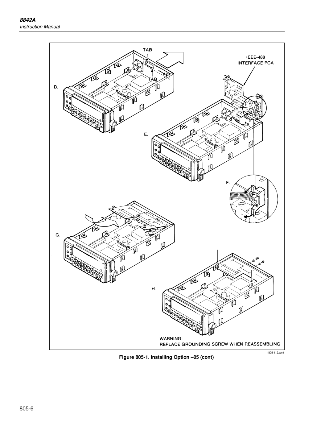 Fluke 8842a instruction manual 805-6 