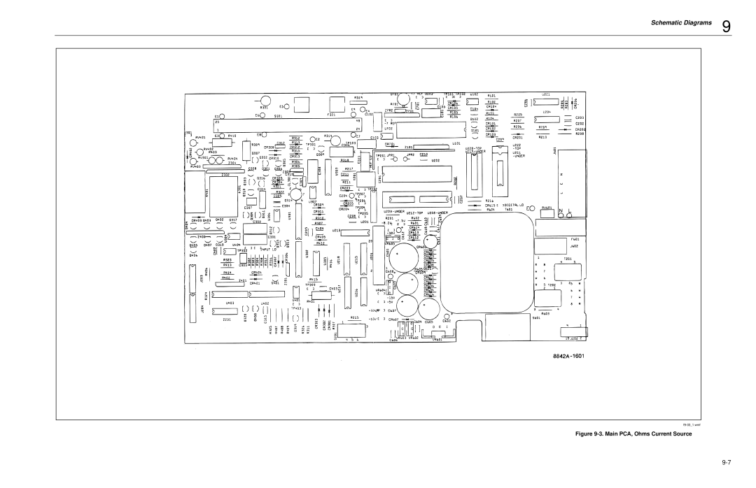 Fluke 8842a instruction manual Main PCA, Ohms Current Source 