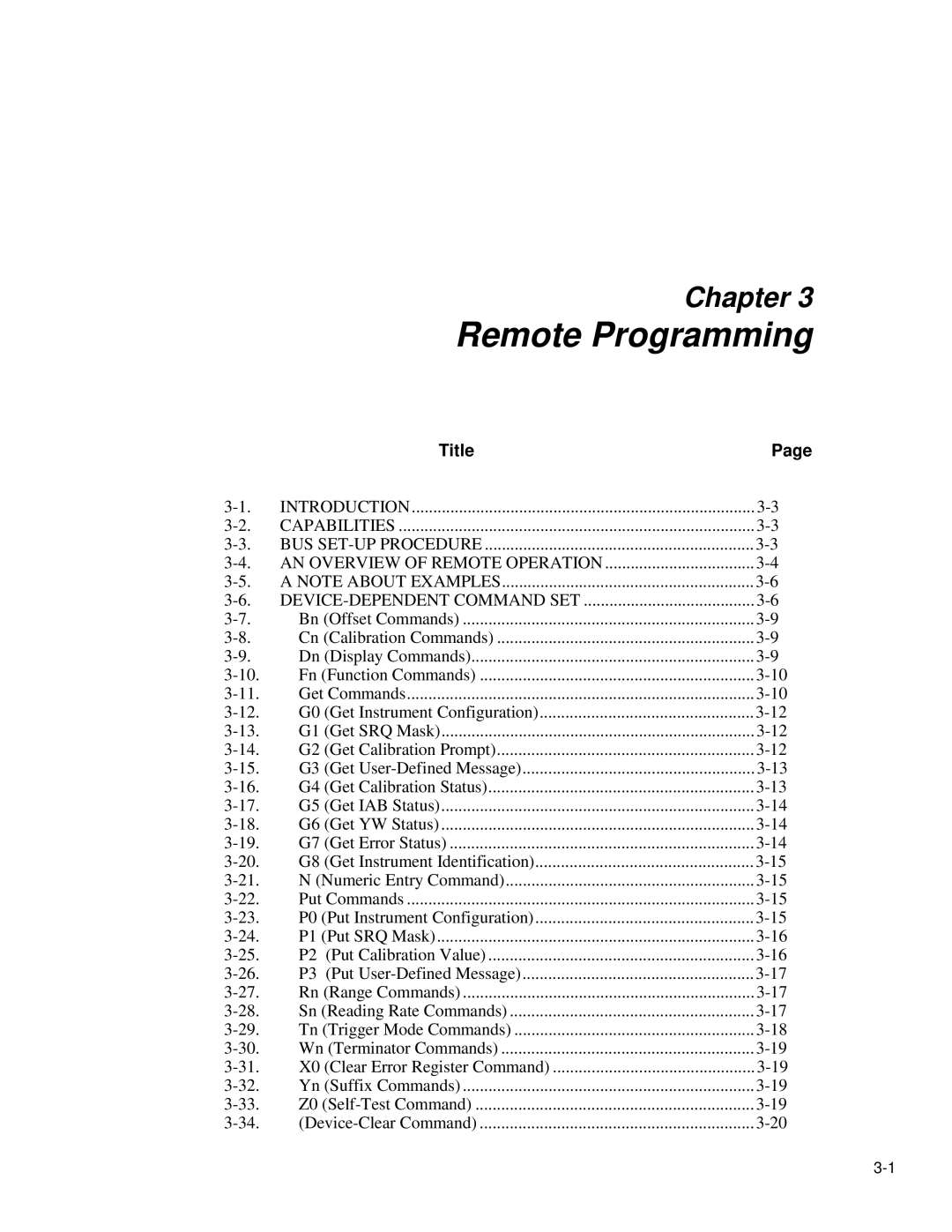 Fluke 8842a instruction manual Remote Programming 