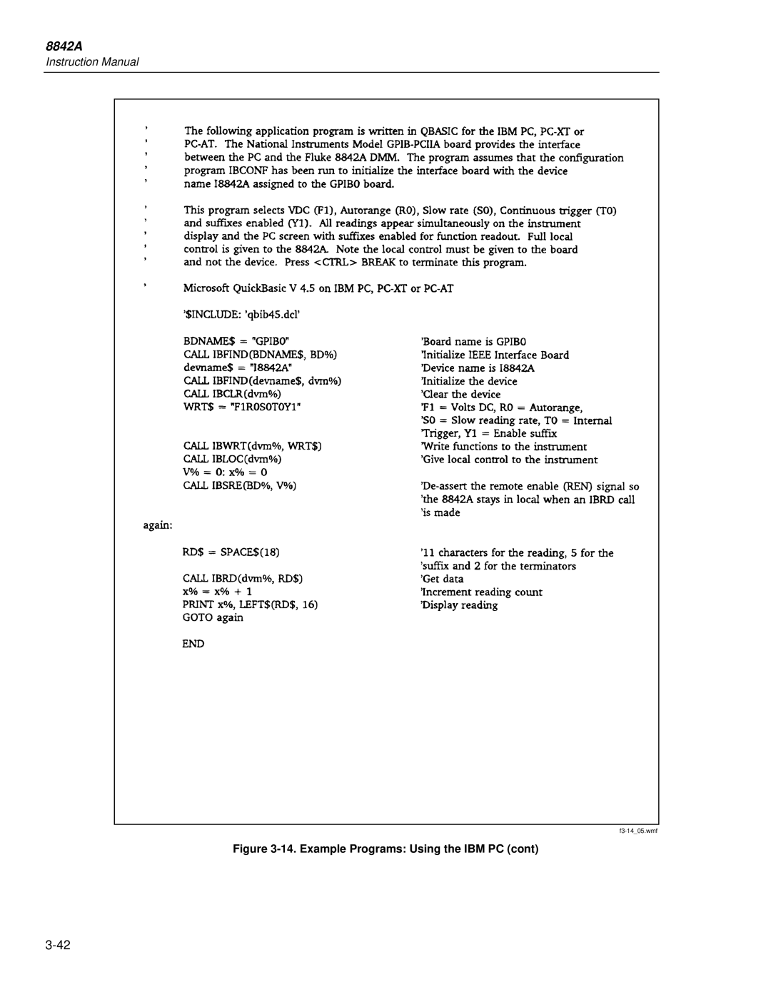 Fluke 8842a instruction manual F3-1405.wmf 