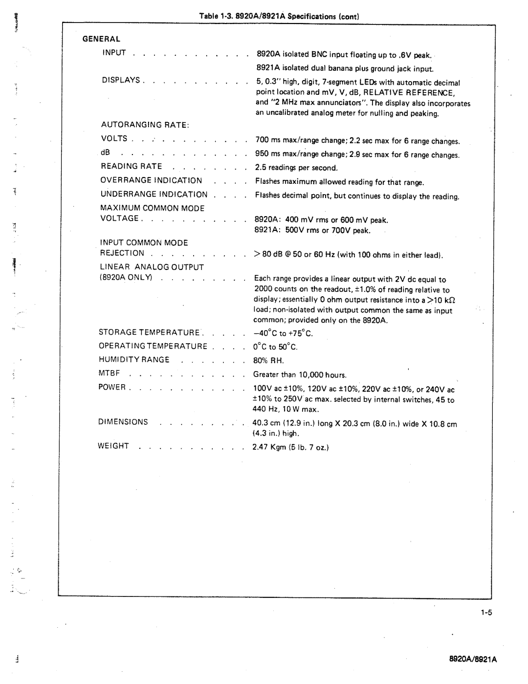 Fluke 8920A manual 