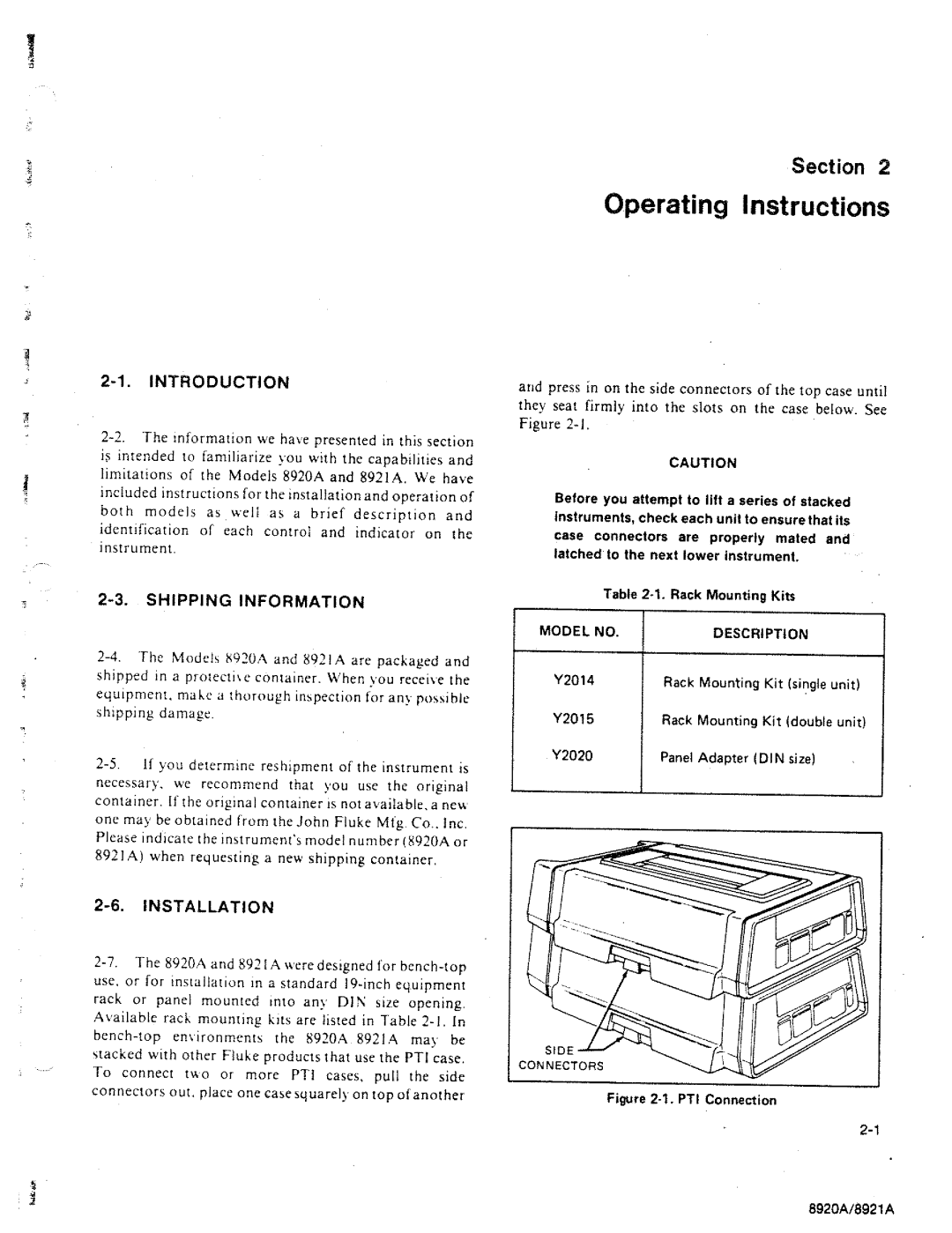 Fluke 8920A manual 