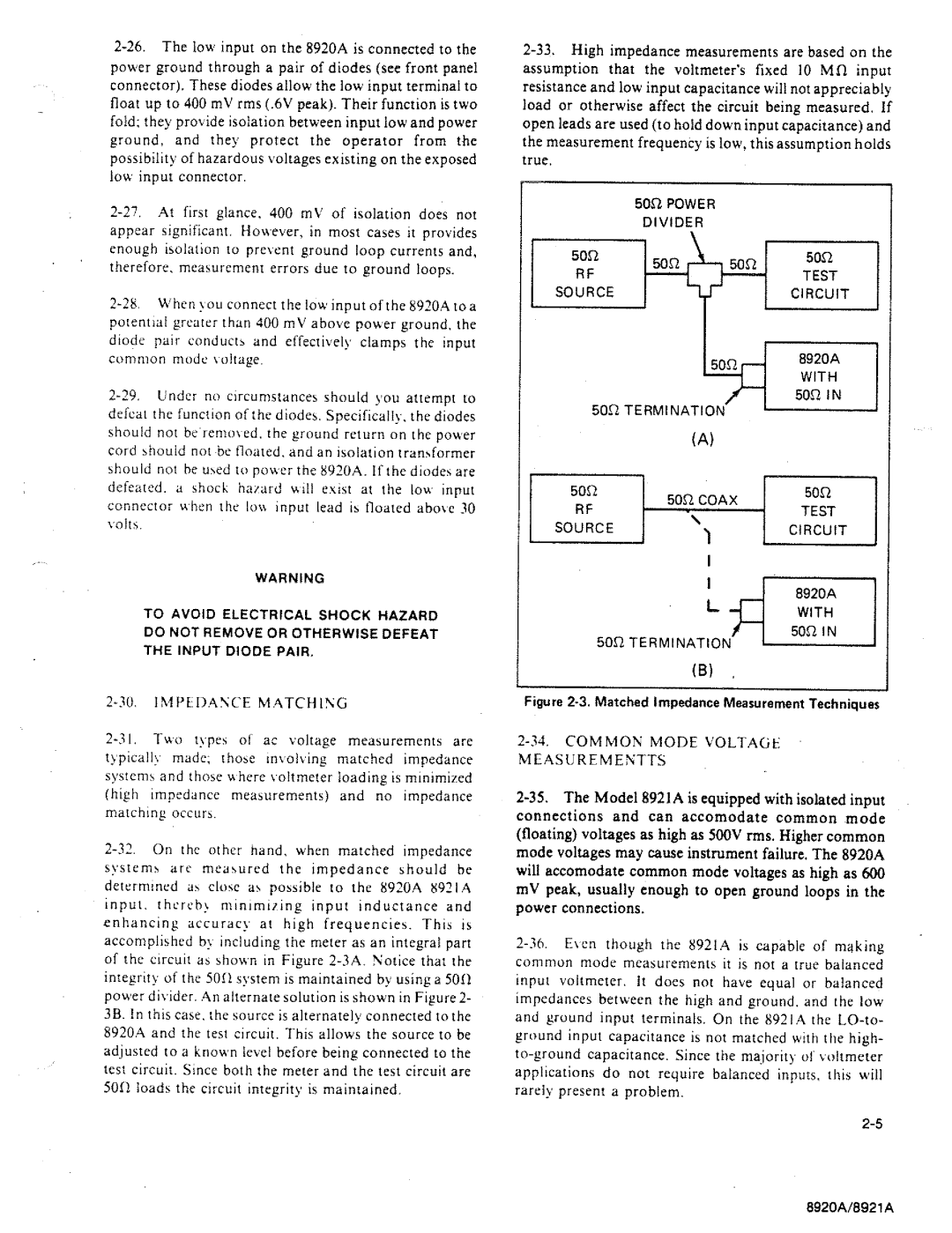 Fluke 8920A manual 