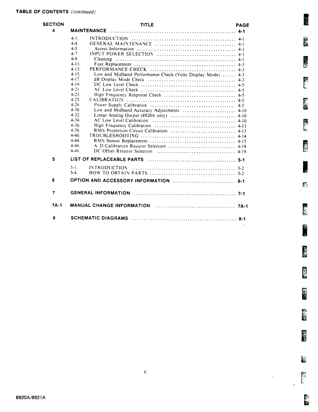 Fluke 8920A manual 