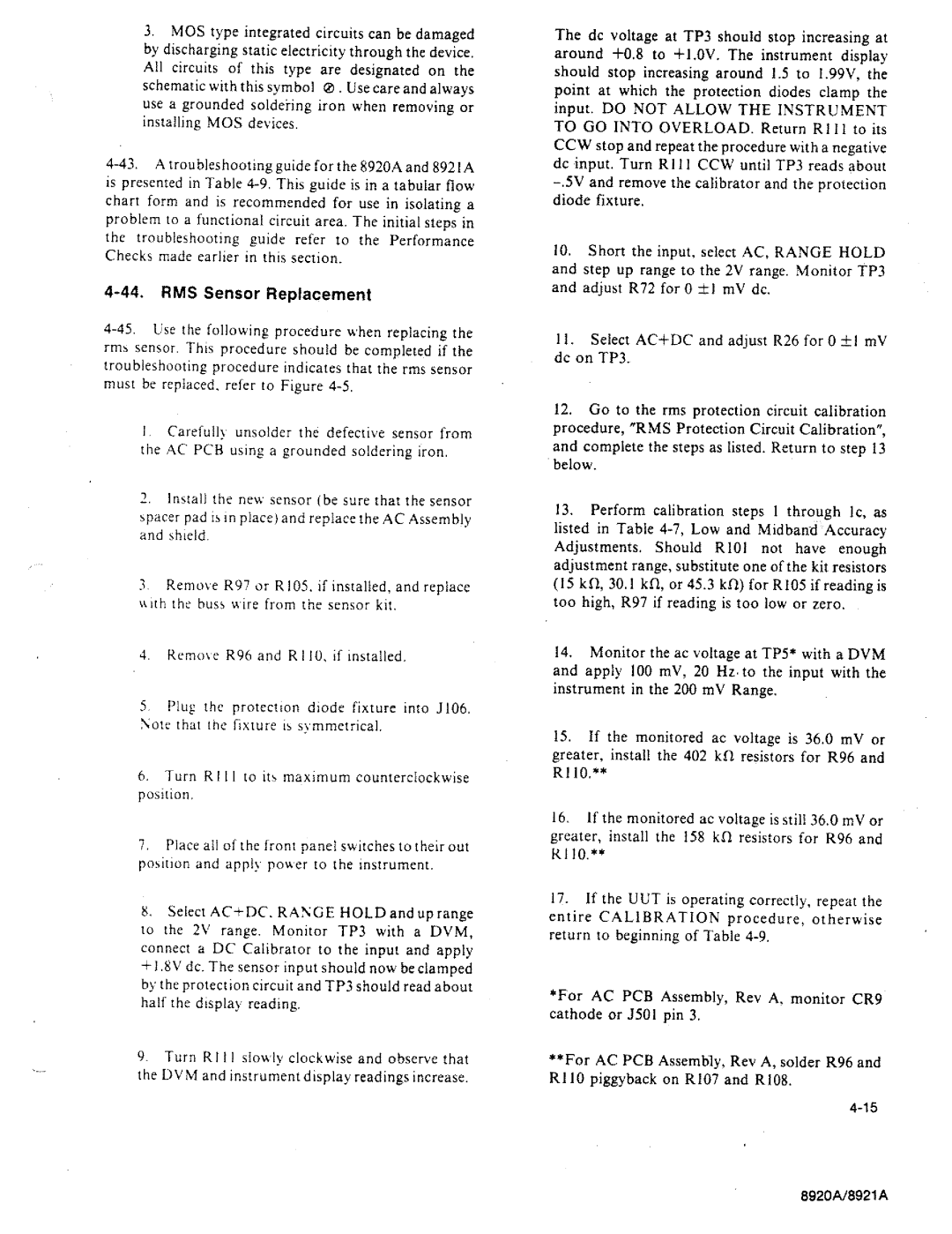 Fluke 8920A manual 