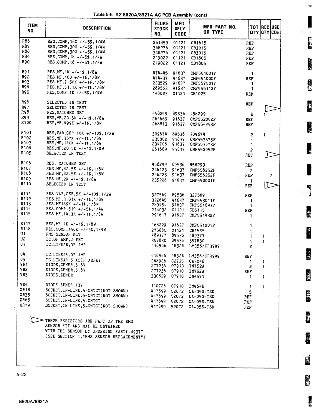 Fluke 8920A manual 