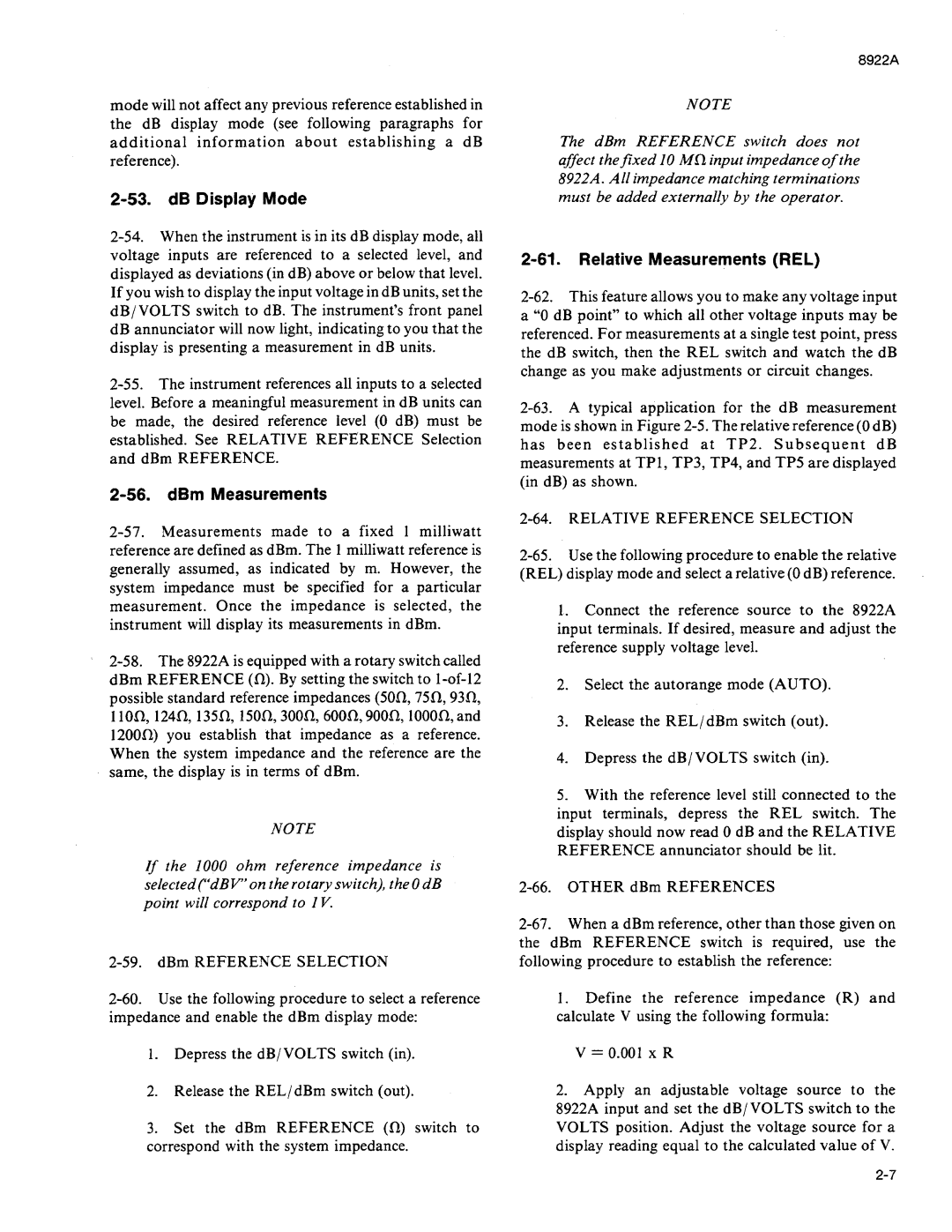 Fluke 8922A manual 