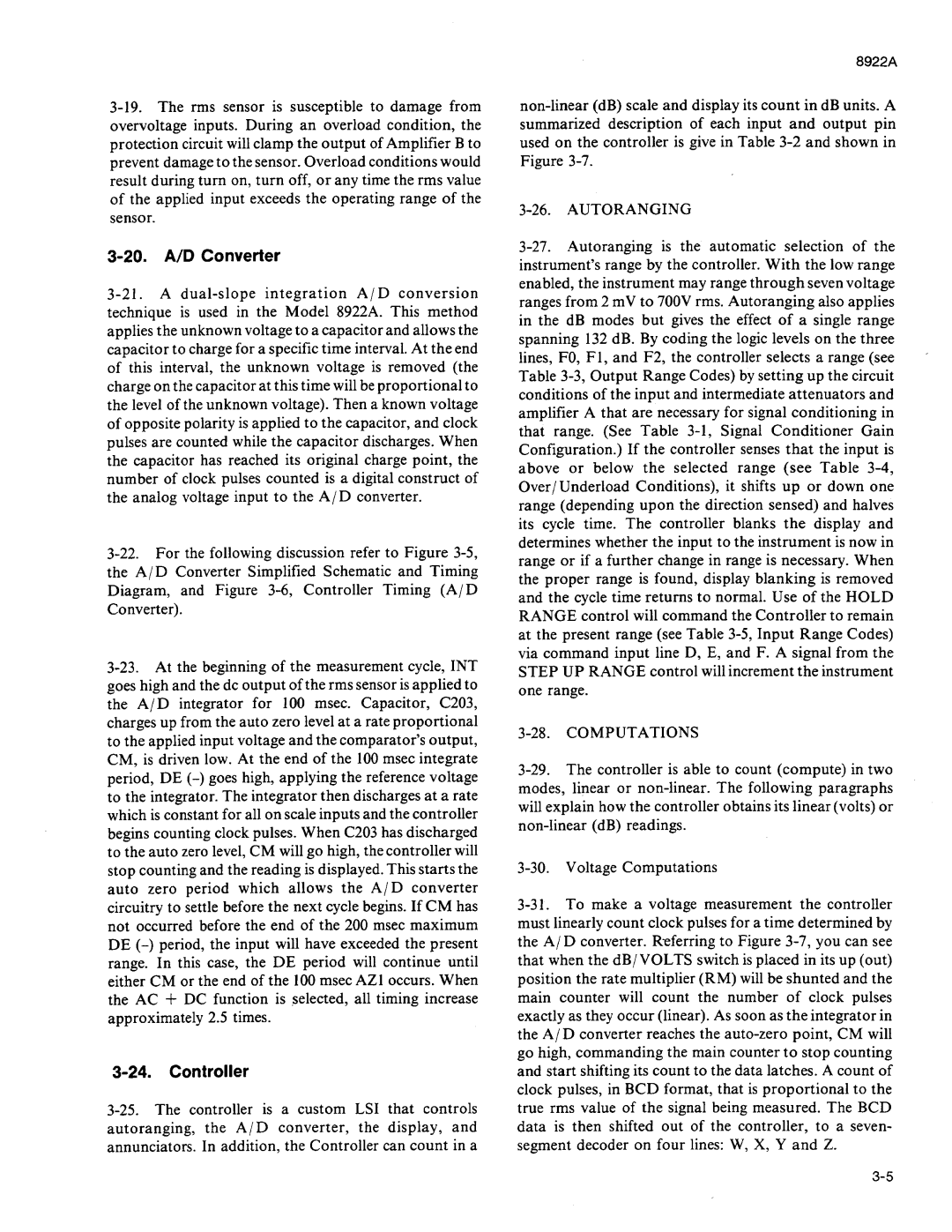 Fluke 8922A manual 