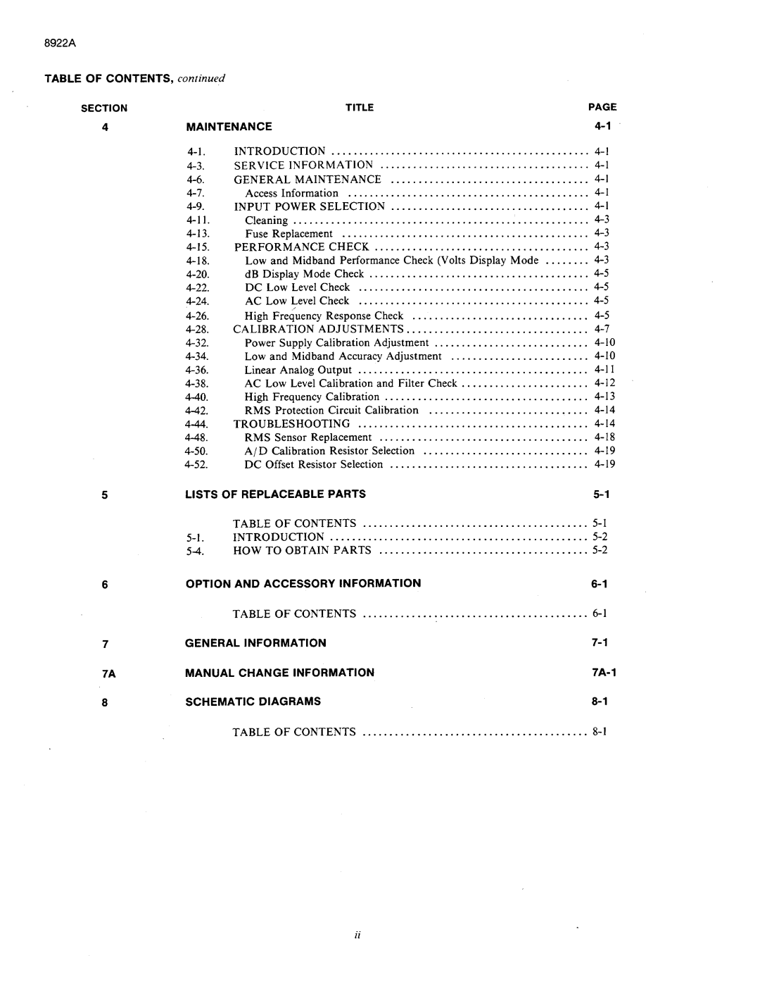 Fluke 8922A manual 