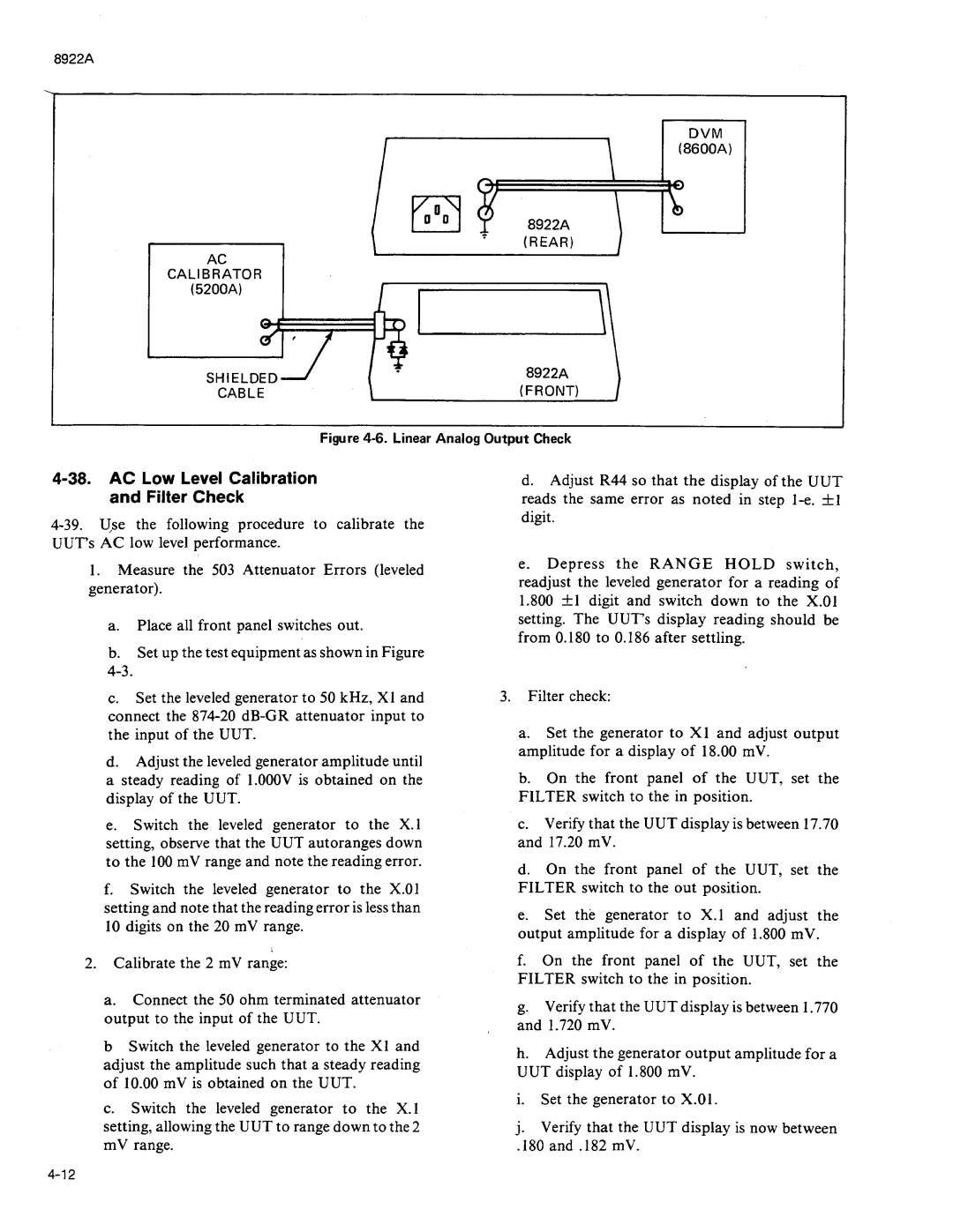 Fluke 8922A manual 