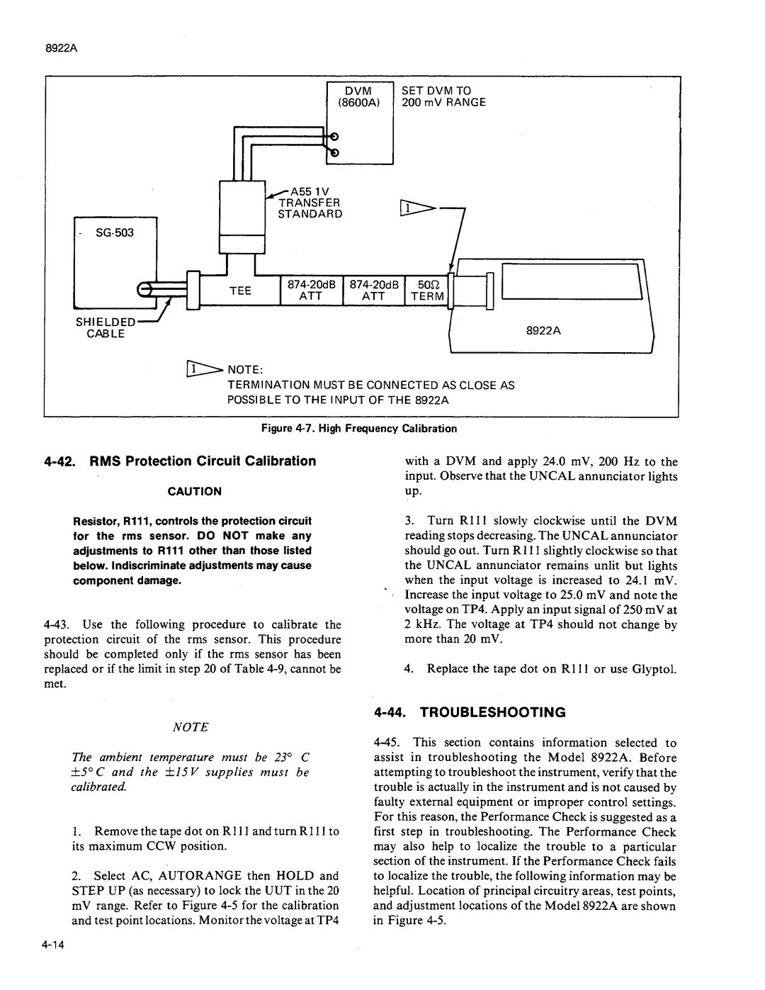 Fluke 8922A manual 