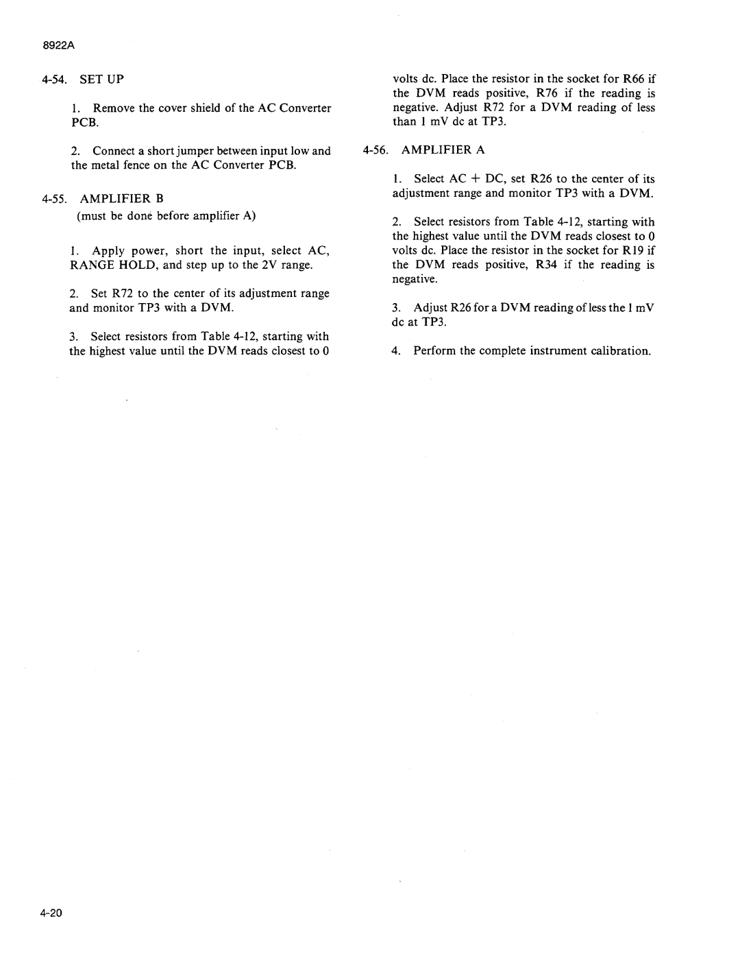 Fluke 8922A manual 