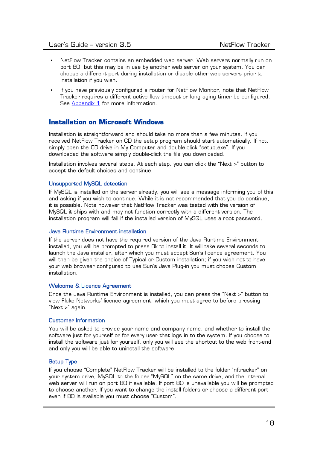 Fluke Computer Accessories manual Installation on Microsoft Windows 