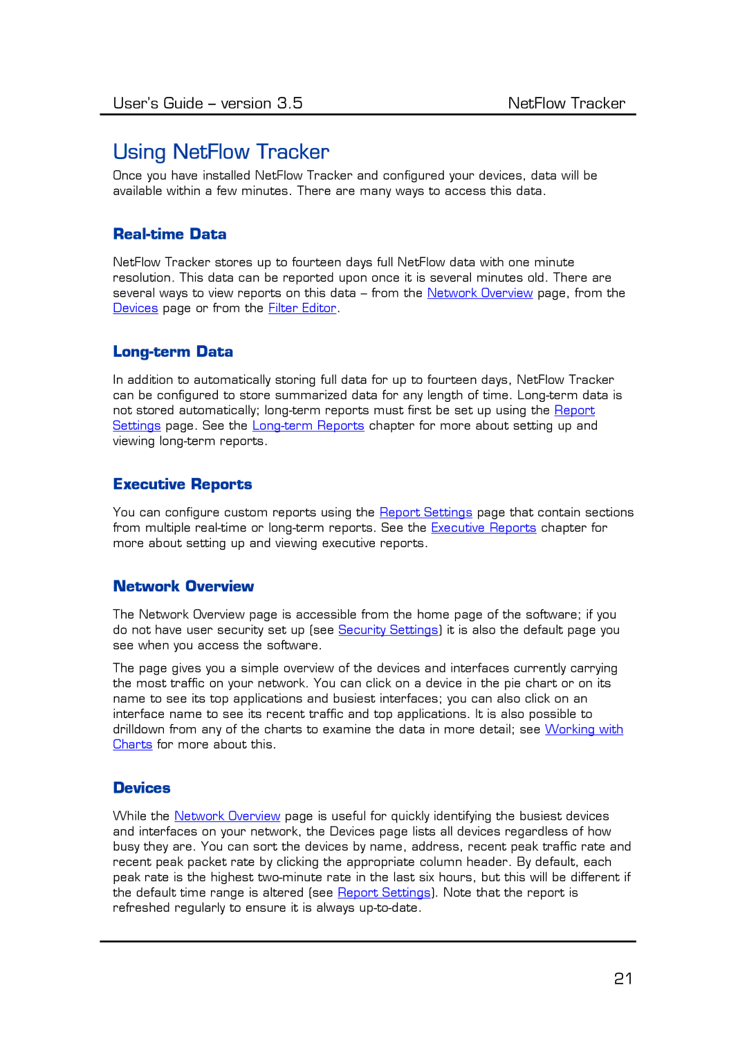 Fluke Computer Accessories manual Using NetFlow Tracker 