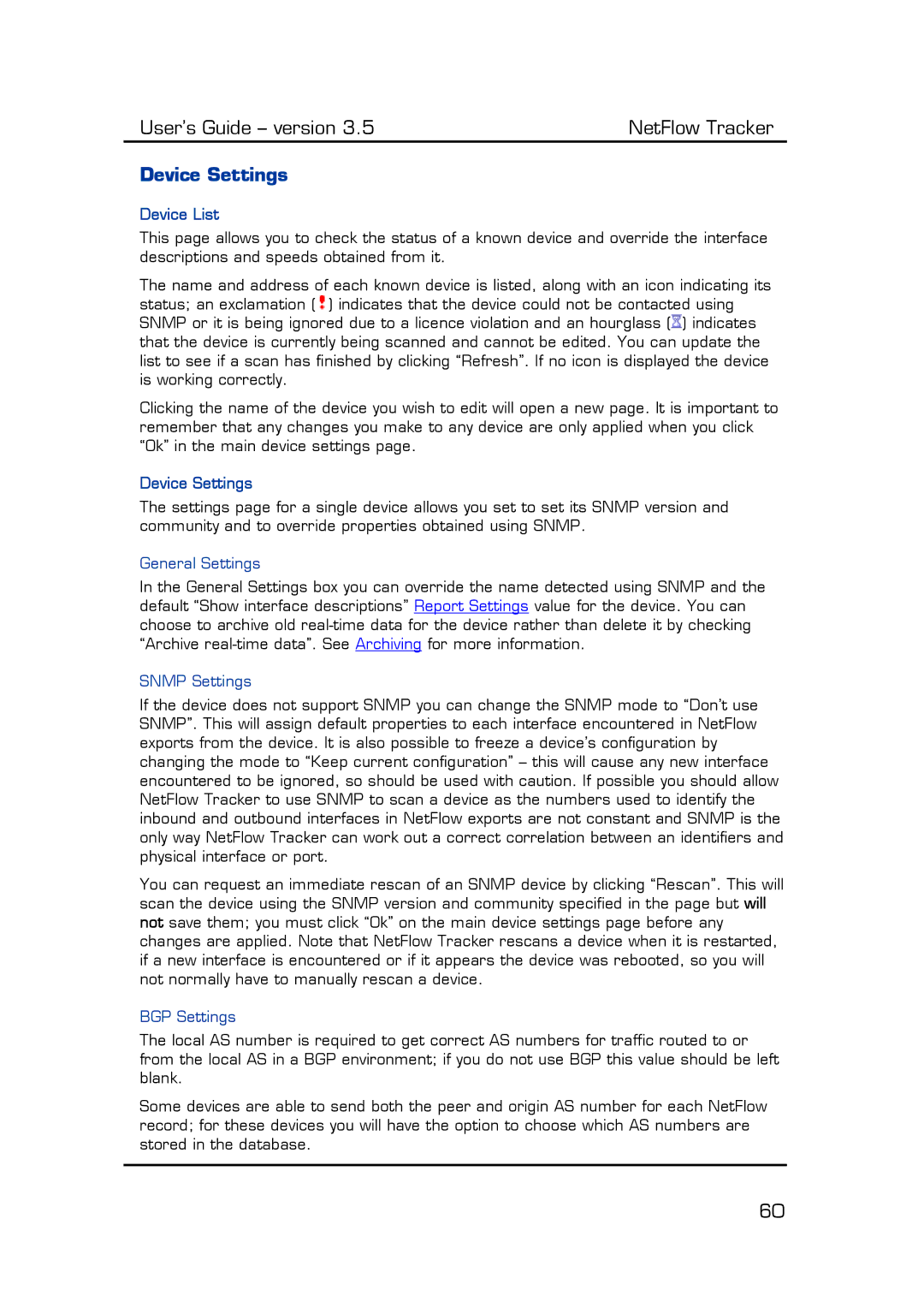 Fluke Computer Accessories manual Device Settings, Device List 