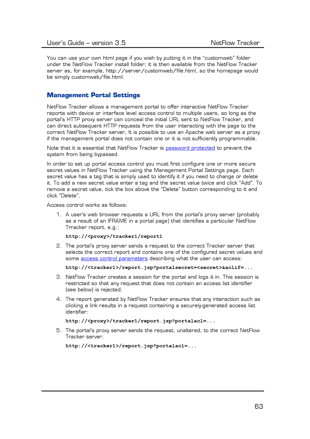 Fluke Computer Accessories Management Portal Settings, Http//proxy/tracker1/report1, Http//tracker1/report.jsp?portalacl= 