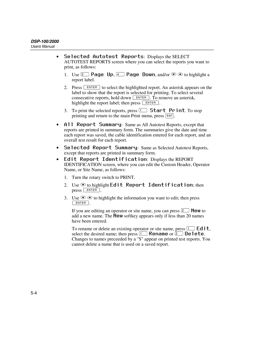 Fluke DSP-2000 user manual DSP-100/2000 