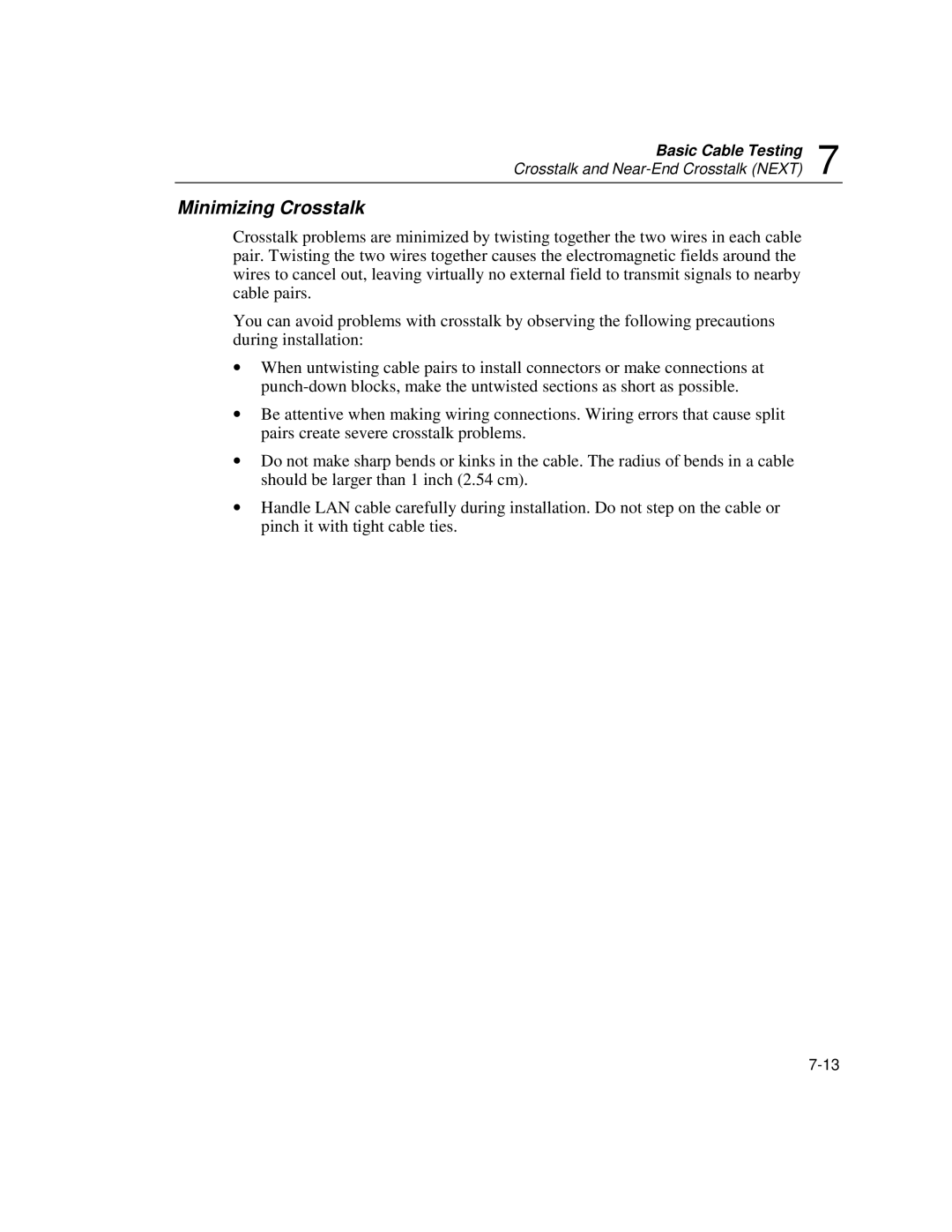 Fluke DSP-100, DSP-2000 user manual Minimizing Crosstalk 