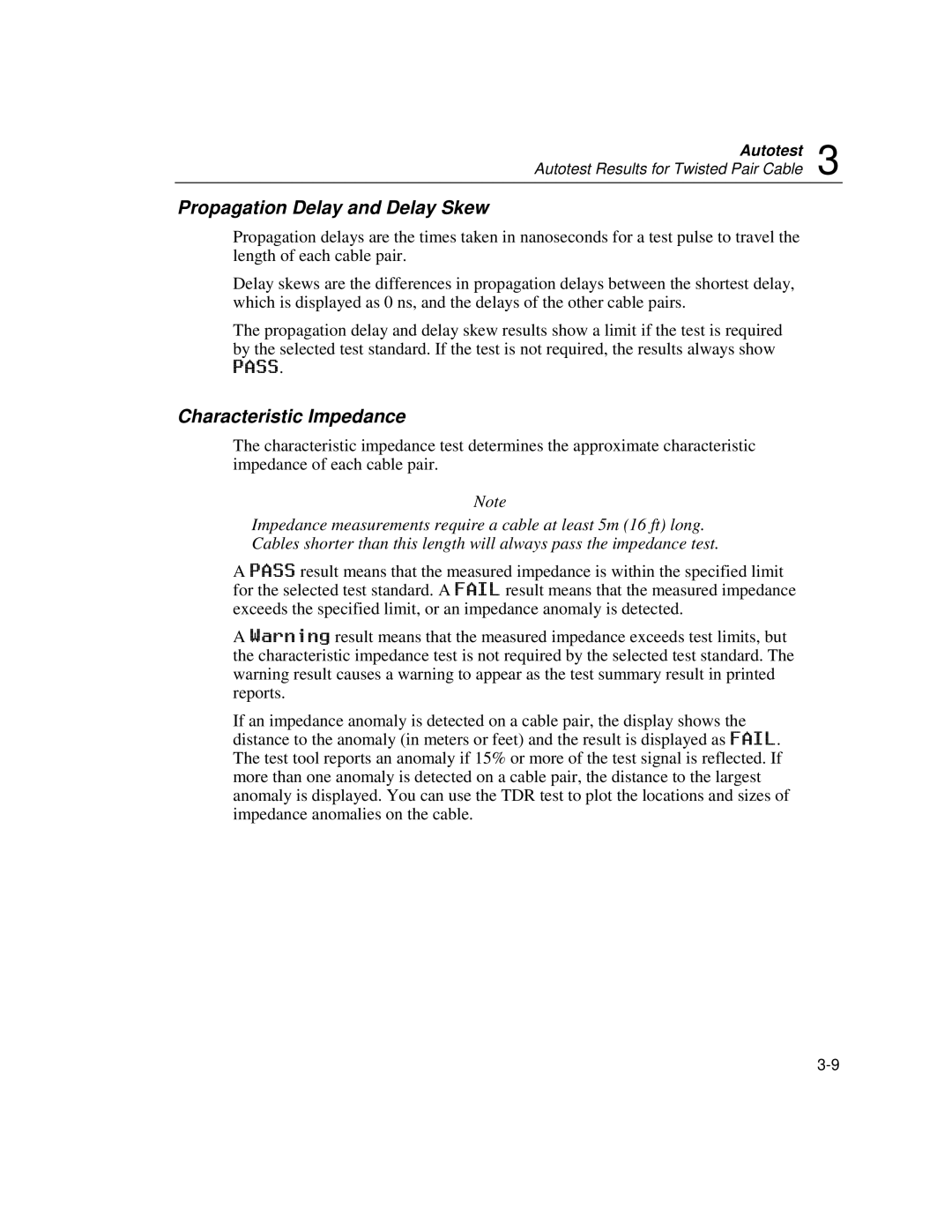 Fluke DSP-100, DSP-2000 user manual Propagation Delay and Delay Skew, Characteristic Impedance 