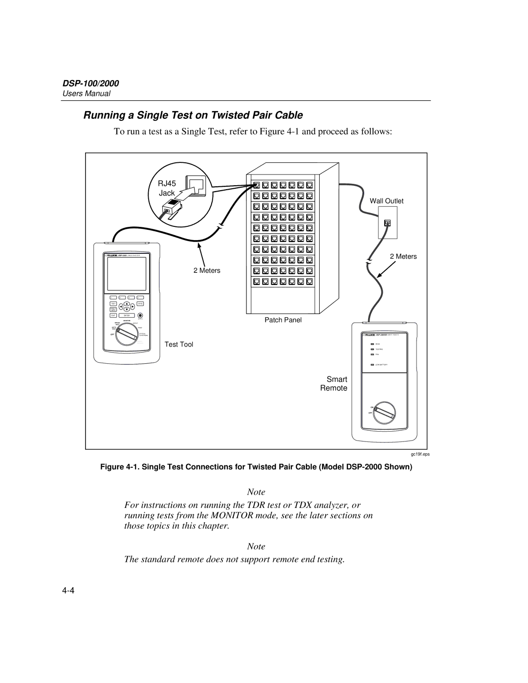 Fluke DSP-2000, DSP-100 user manual Running a Single Test on Twisted Pair Cable 