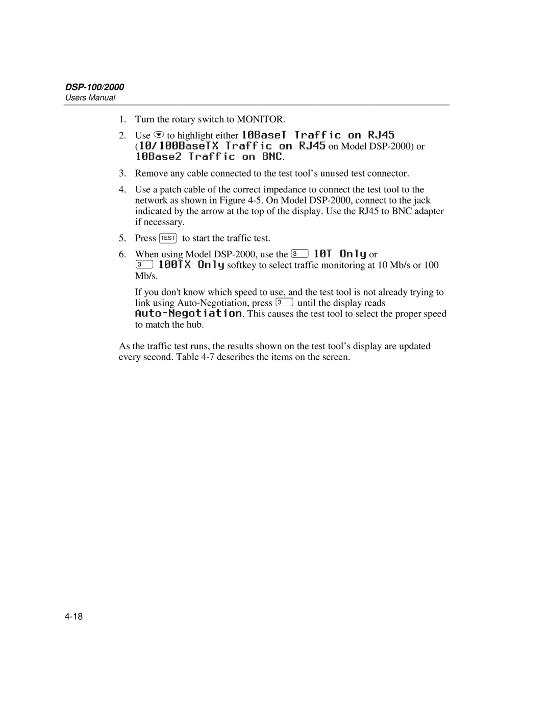 Fluke DSP-2000 user manual DSP-100/2000 