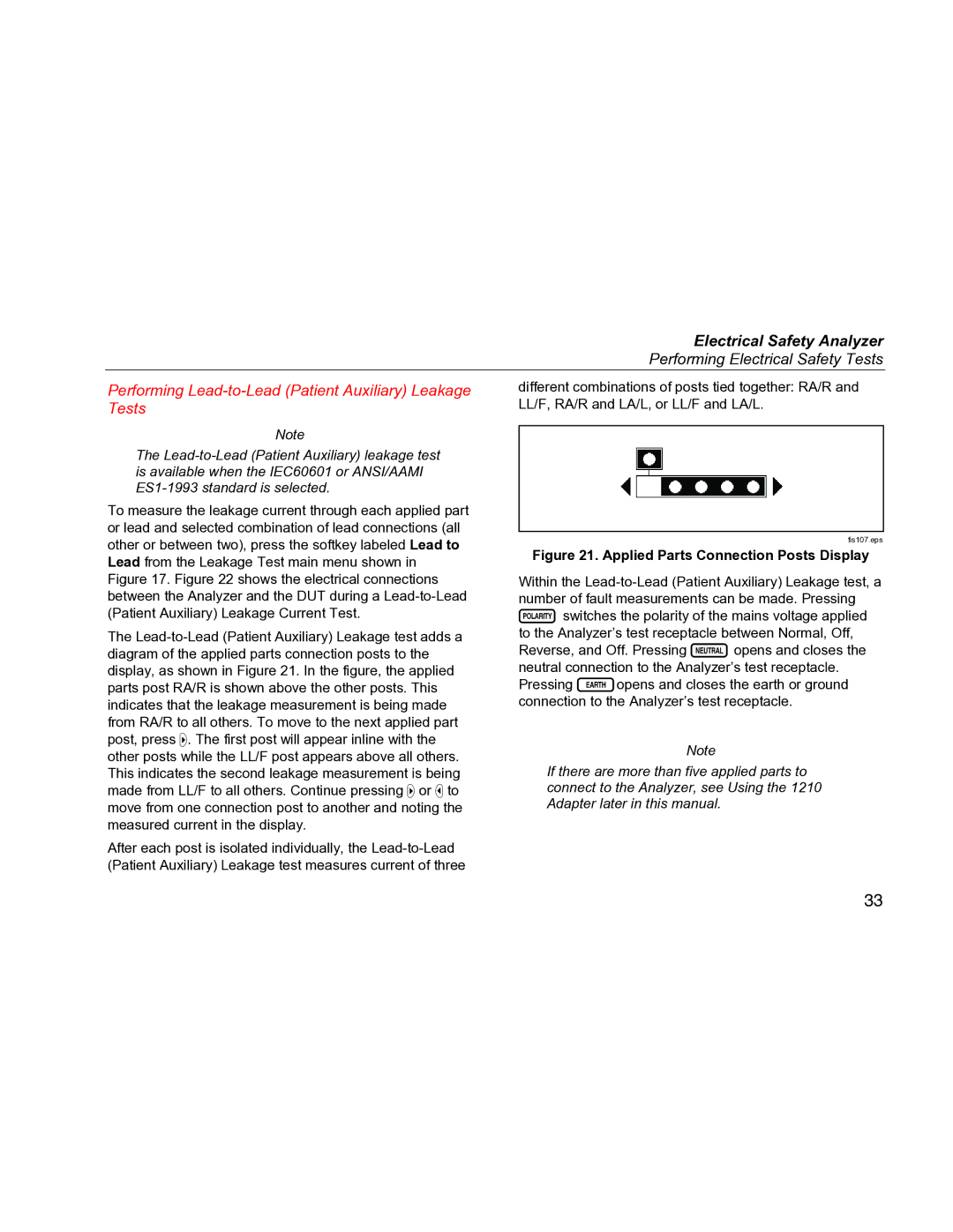 Fluke ESA612 specifications Electrical Safety Analyzer, Tests 