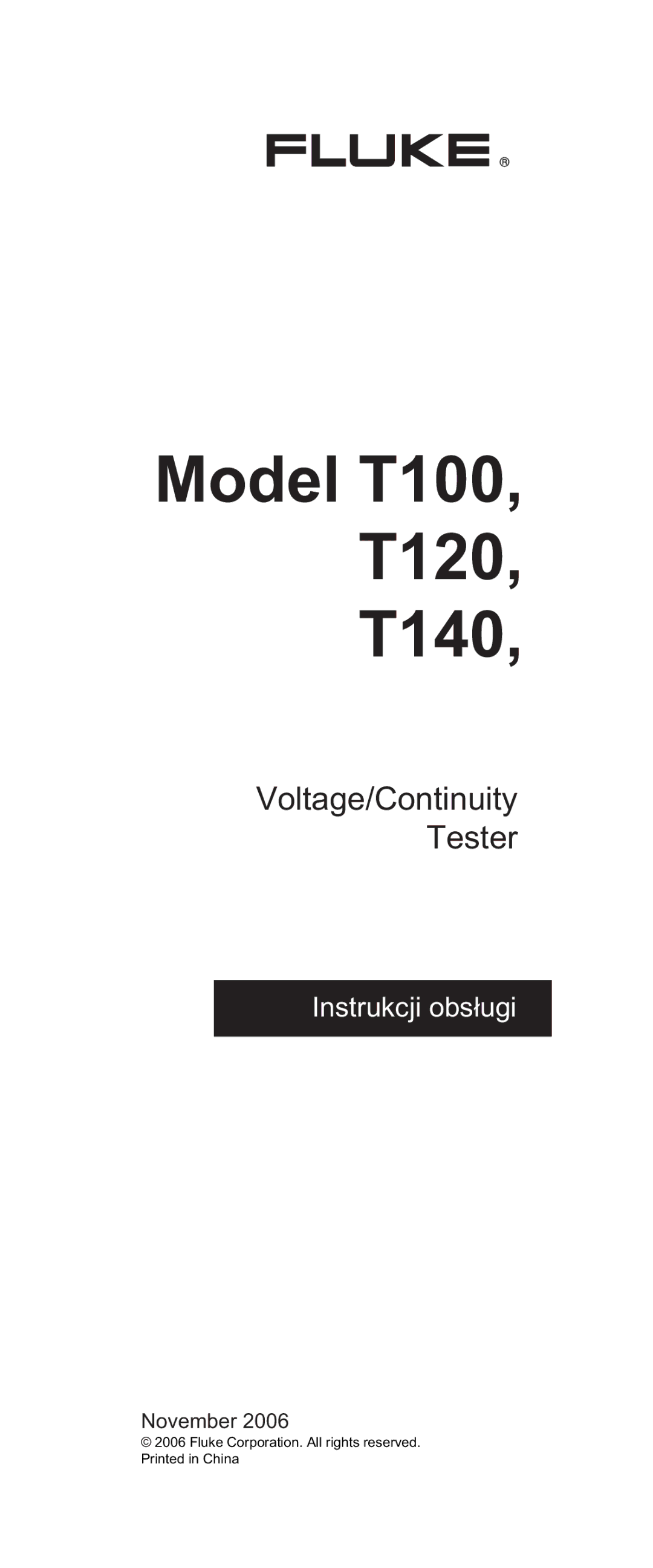 Fluke FT140, FT120 manual Instrukcji obsługi 