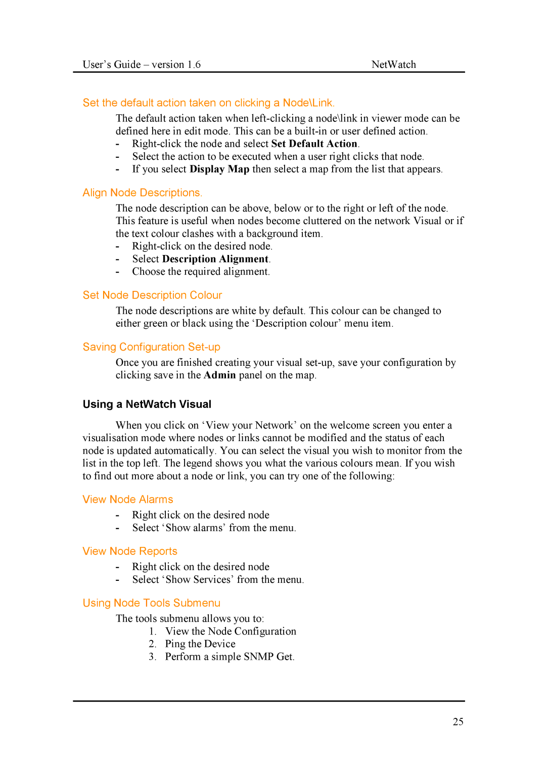 Fluke Network Router manual Select Description Alignment, Using a NetWatch Visual 