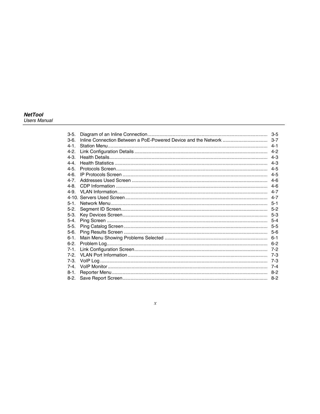 Fluke Network Tester user manual NetTool 