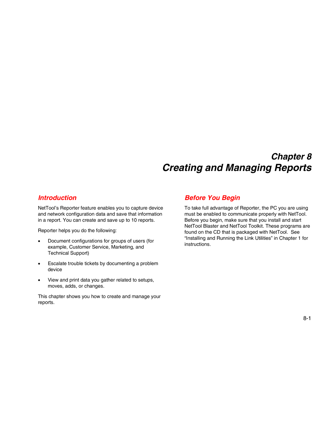 Fluke Network Tester user manual Creating and Managing Reports, Before You Begin 