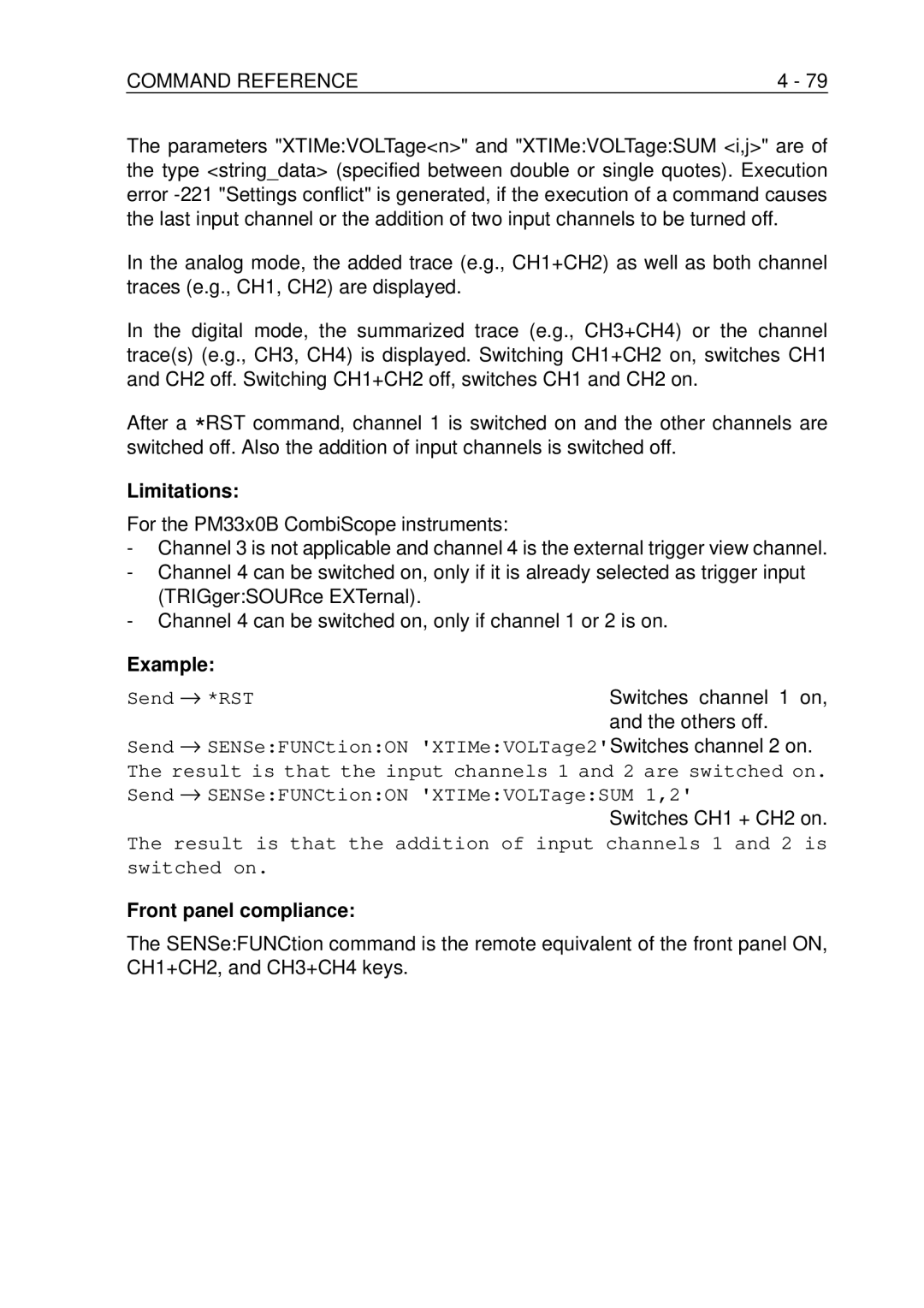 Fluke PM-3384B, PM-3380B, PM-3390B, PM-3370B, PM-3394B user manual Limitations 