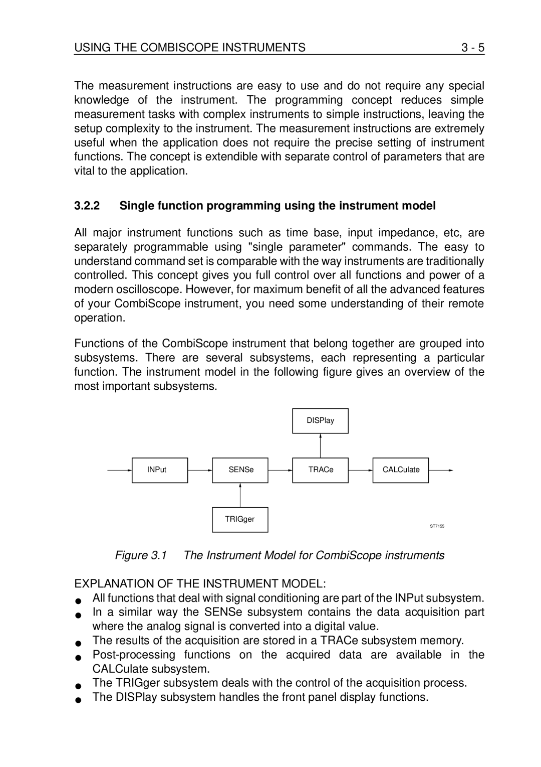 Fluke PM-3384B, PM-3380B Single function programming using the instrument model, Explanation of the Instrument Model 