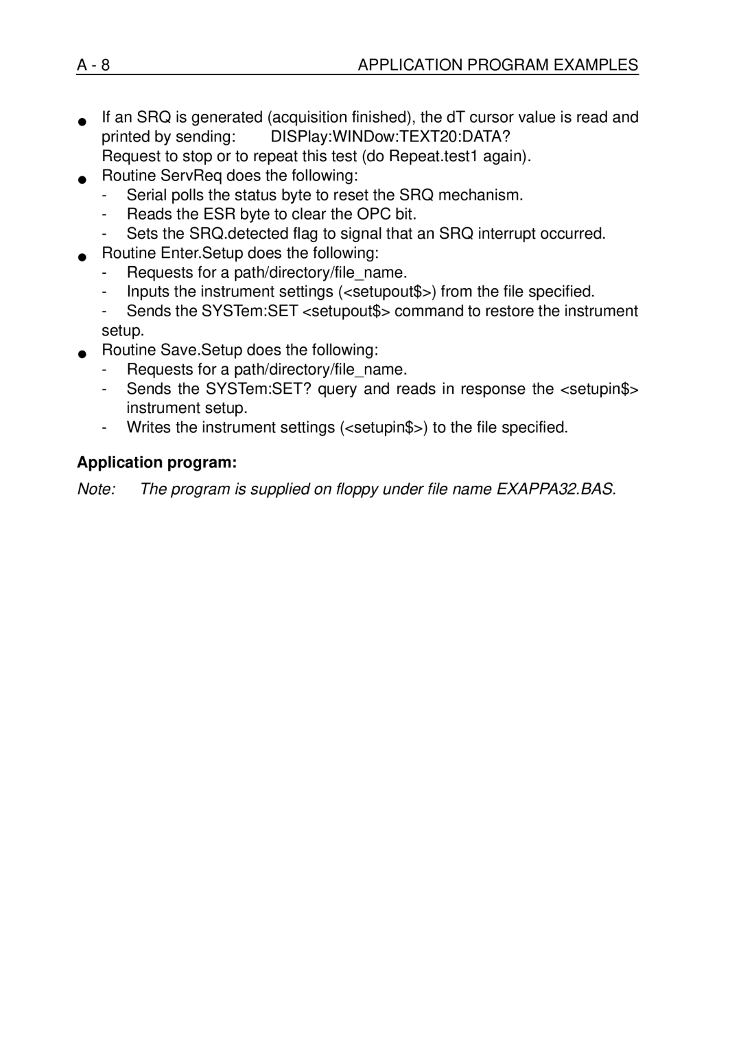 Fluke PM-3390B, PM-3380B, PM-3370B, PM-3394B, PM-3384B user manual Application program 