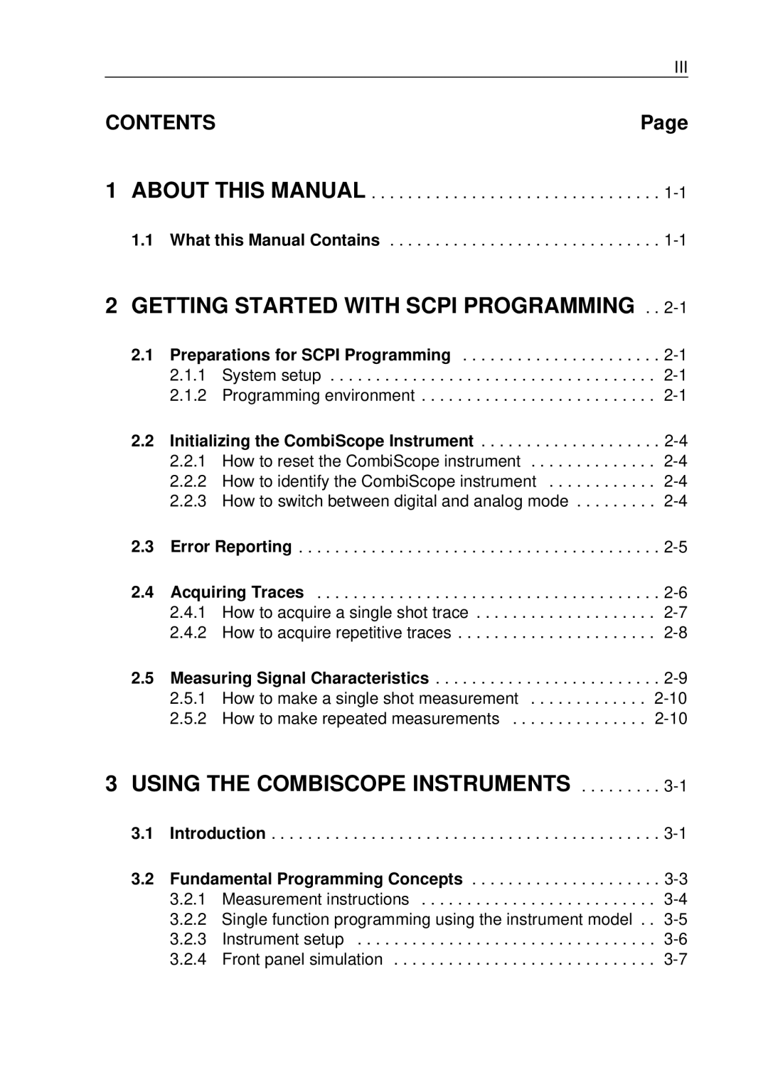 Fluke PM-3394B, PM-3380B, PM-3390B Iii, About this Manual What this Manual Contains, Initializing the CombiScope Instrument 