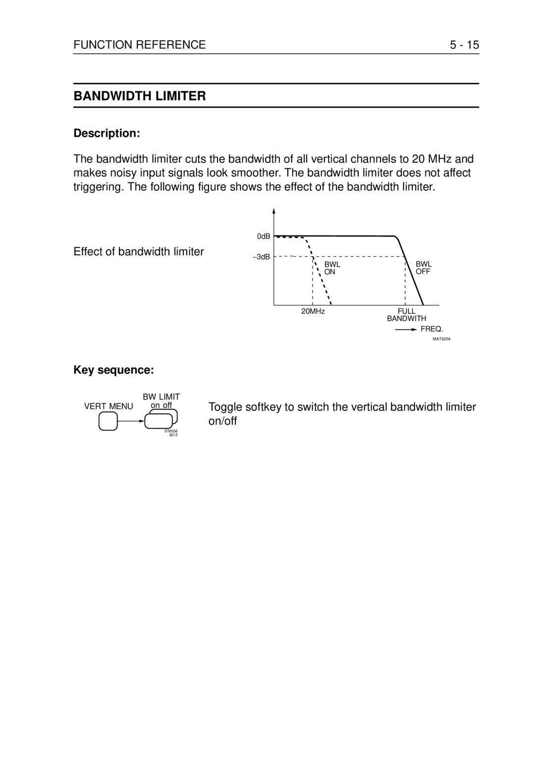 Fluke PM3370B user manual Bandwidth Limiter, Effect of bandwidth limiter 