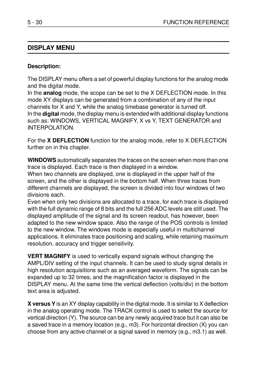 Fluke PM3370B user manual Display Menu, Interpolation 