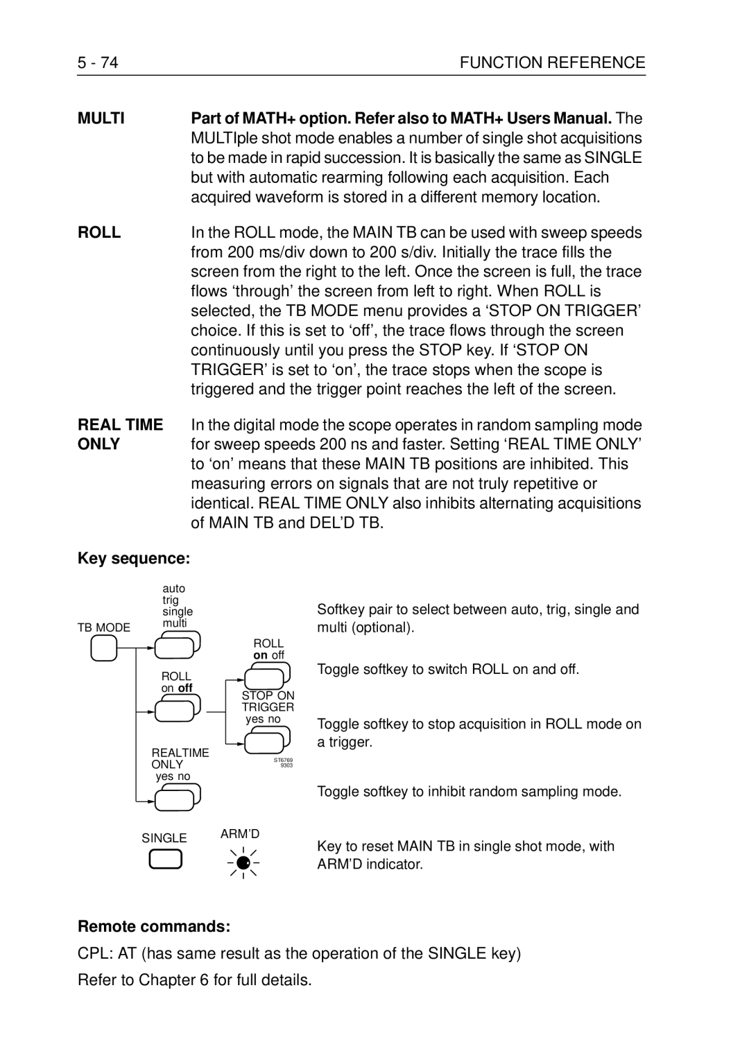 Fluke PM3370B user manual Acquired waveform is stored in a different memory location, Main TB and DEL’D TB 