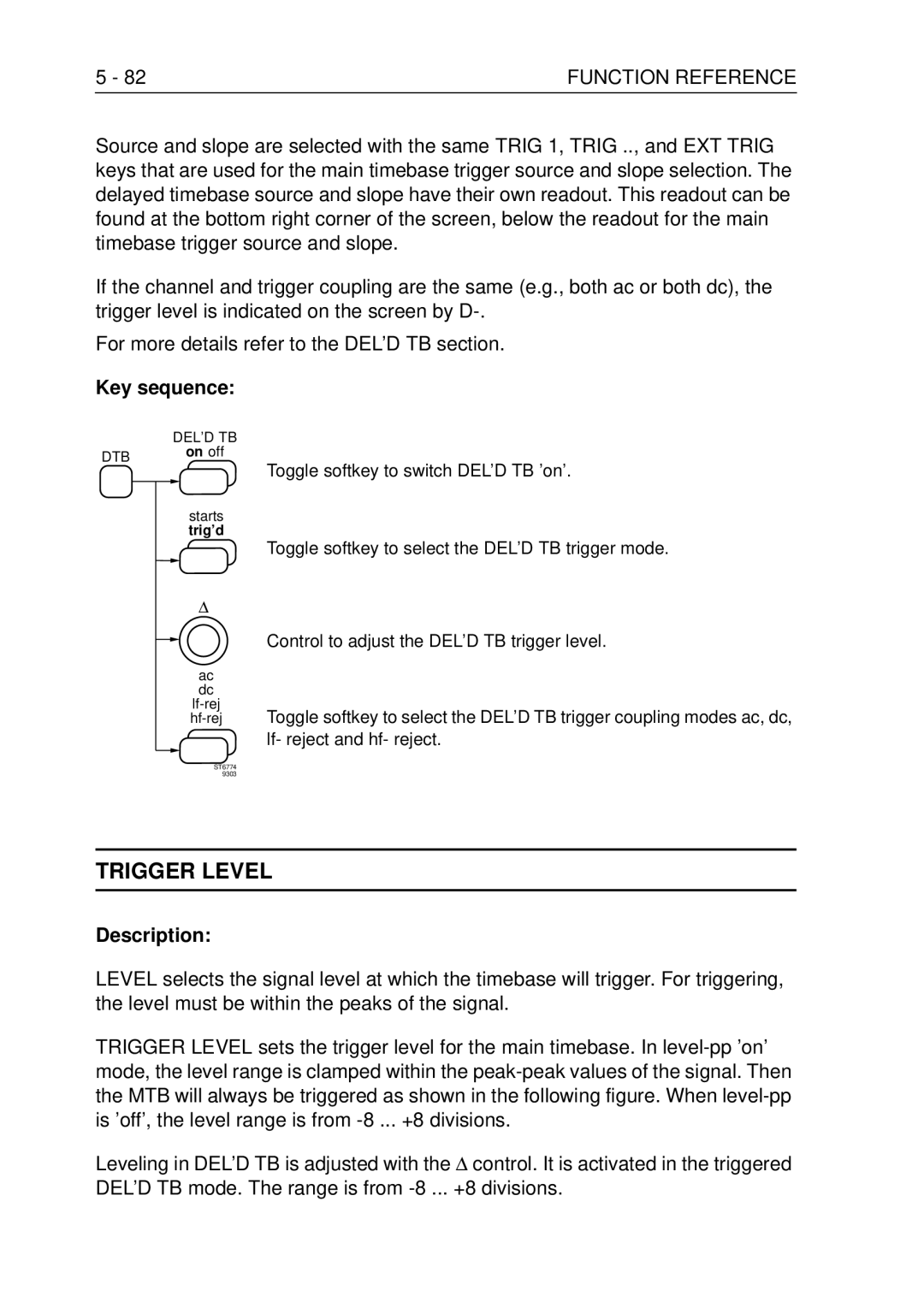 Fluke PM3370B user manual Toggle softkey to switch DEL’D TB ’on’ 