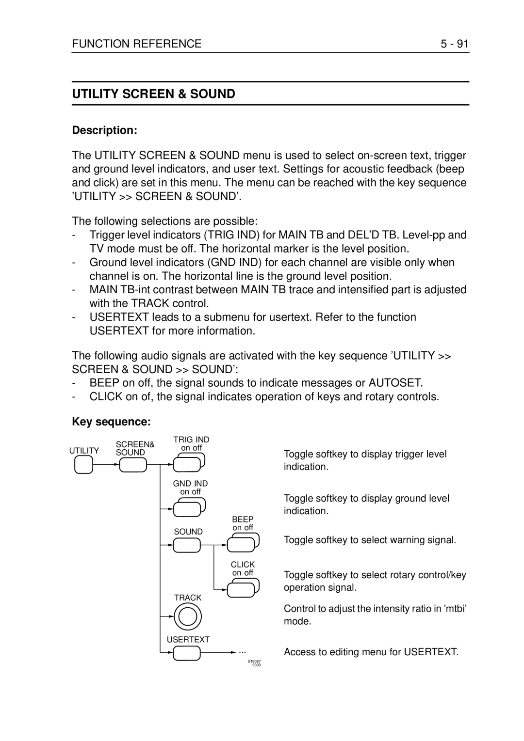 Fluke PM3370B user manual Utility Screen & Sound 