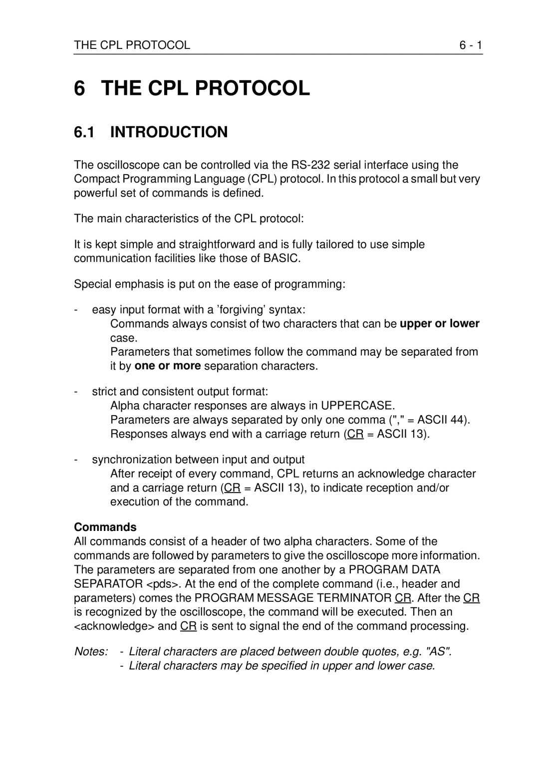 Fluke PM3370B user manual CPL Protocol, Commands 