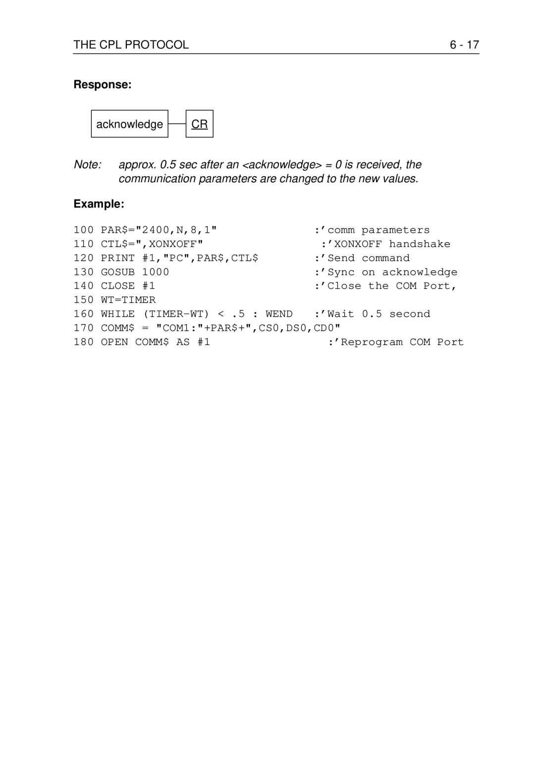 Fluke PM3370B user manual Approx .5 sec after an acknowledge = 0 is received 