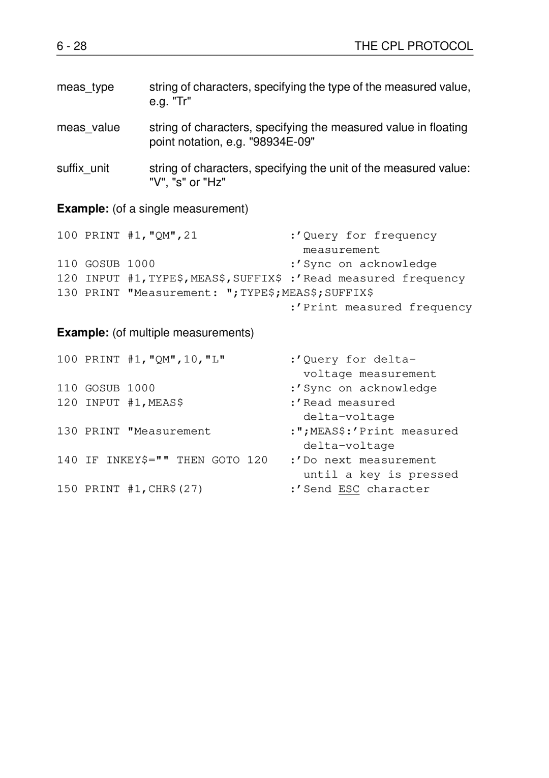 Fluke PM3370B user manual Measvalue, Point notation, e.g E-09, Or Hz, Example of a single measurement 