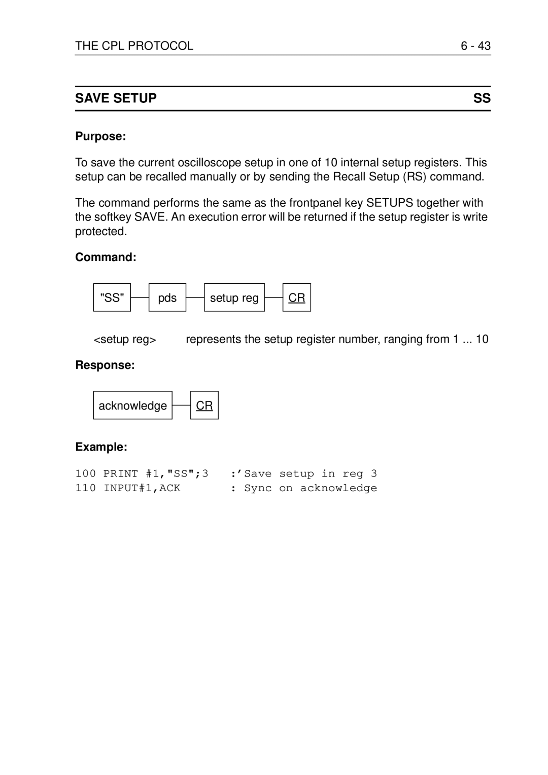 Fluke PM3370B user manual Save Setup, Represents the setup register number, ranging from 1 